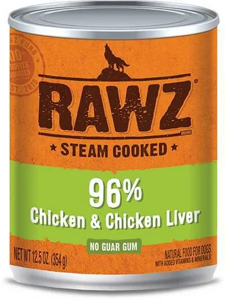 12/12.5 oz. Rawz 96% Chicken & Liver Dog - Health/First Aid